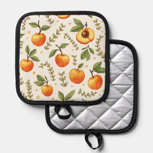 Fresh Apricot pattern Pot Holder (Front/Back)