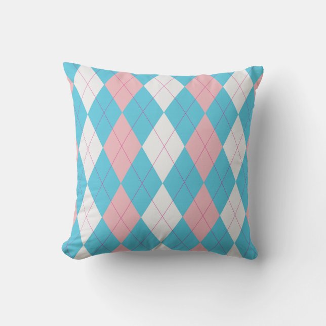 Fresh Argyle Throw Pillow (Front)