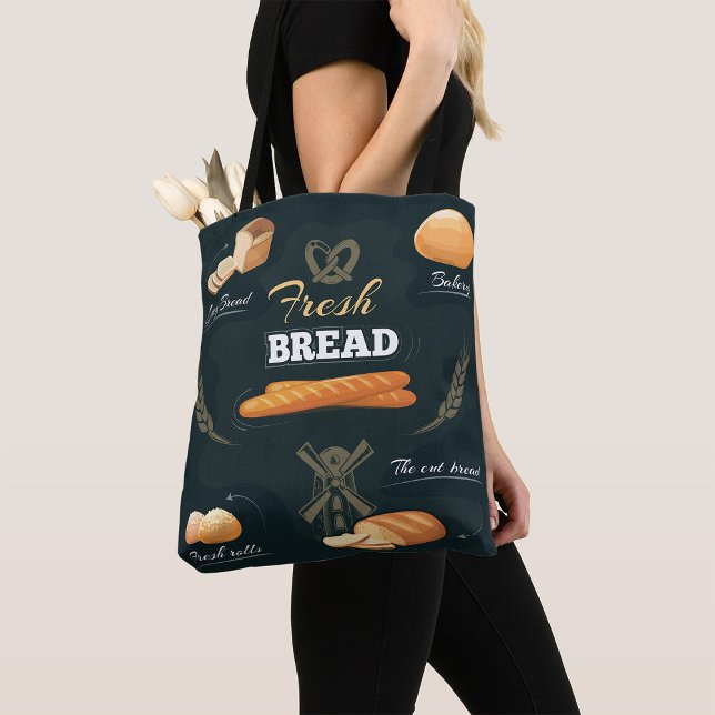 Fresh Artisan Bread Bakery Loaf Rolls Baguette  Tote Bag (Creator Uploaded)