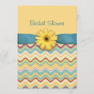 Fresh as a Daisy Bridal Shower Custom Chevron Invitation