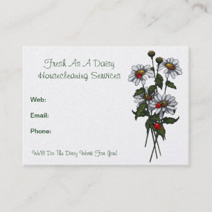 Fresh As A Daisy: Housecleaning Services, Cleaners Business Card