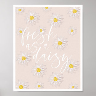 Fresh as a Daisy Multiple Daisies Peach Poster