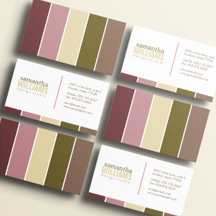 Fresh Autumn Leaves Colour Blocks Business Card