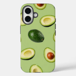 Fresh Avocado Pattern iPhone 16 Case