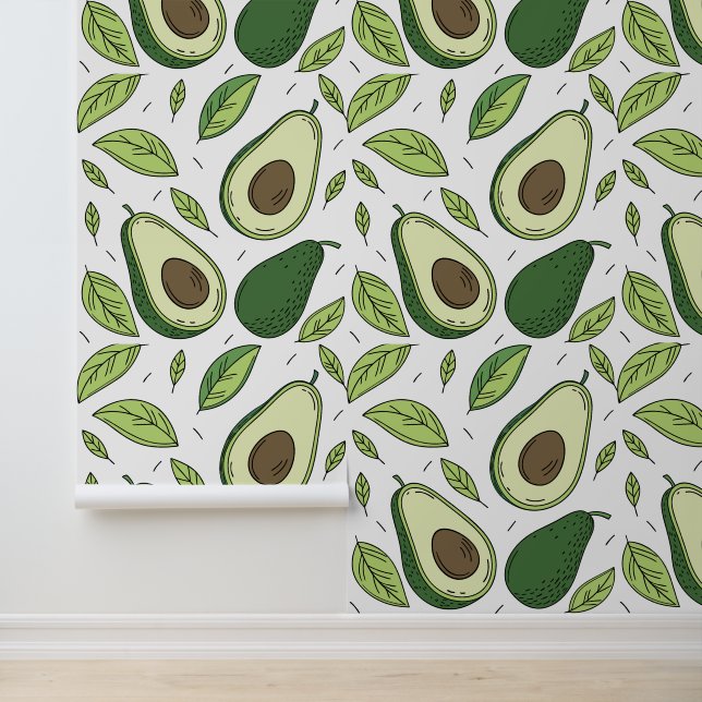 Fresh Avocado with Green Leaves Wallpaper (Application)