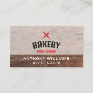 Fresh Bake   Pastry Chef   Wood   Baker Business Card