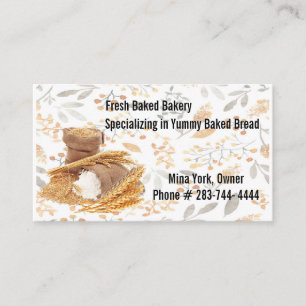 Fresh Baked Bread Business Card