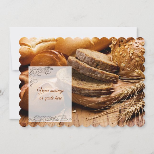 Fresh Baked Breads with Custom Text Invitation (Front)