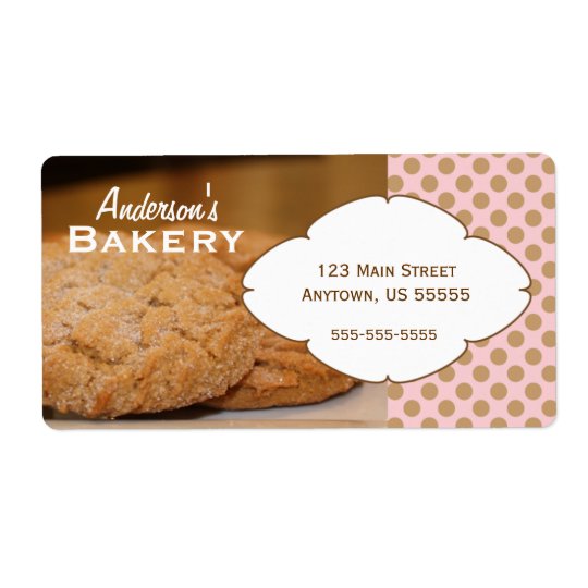Fresh Baked Cookies Photo Bakery Sticker Shipping Label