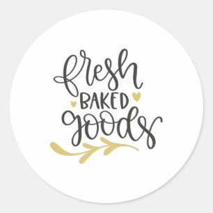 Fresh baked goods classic round sticker