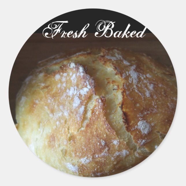 Fresh Baked Homemade Bread Classic Round Sticker (Front)