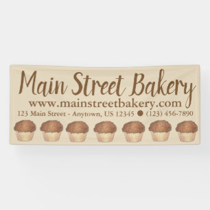 Fresh Baked Streusel Crumb Muffin Bake Sale Foodie Banner