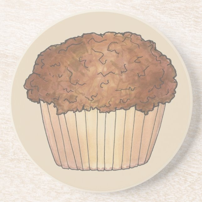 Fresh Baked Streusel Crumb Muffin Bake Sale Foodie Coaster (Front)