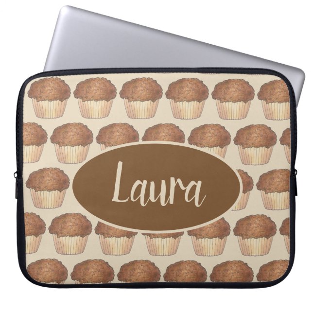 Fresh Baked Streusel Crumb Muffin Bake Sale Foodie Laptop Sleeve (Front)