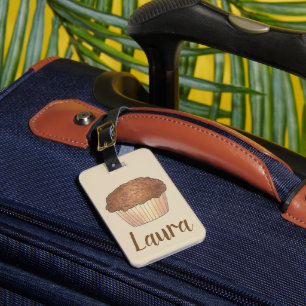 Fresh Baked Streusel Crumb Muffin Bake Sale Foodie Luggage Tag