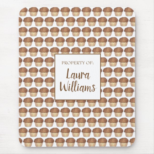 Fresh Baked Streusel Crumb Muffin Bake Sale Foodie Mouse Mat (Front)