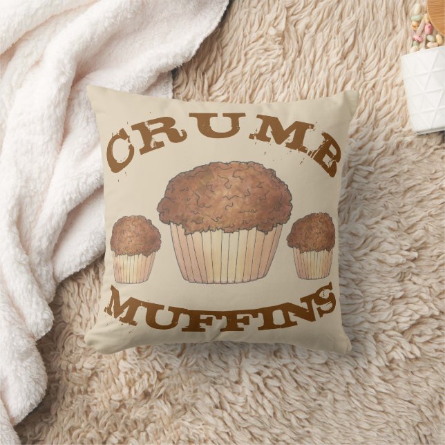 Fresh Baked Streusel Crumb Muffin Bakery Foodie Cushion (Blanket)