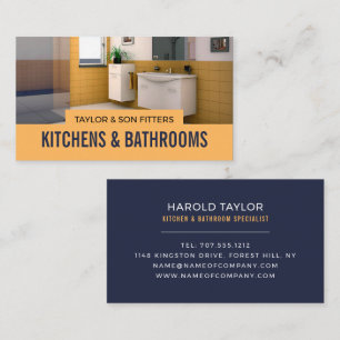 Fresh Bathroom Portrait, Kitchen & Bathroom Fitter Business Card