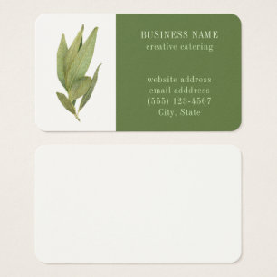 FRESH BAY LEAVES 3.5x2 Business Card II