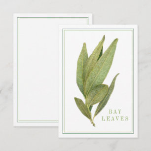 FRESH BAY LEAVES 3.5x5 Flat Card