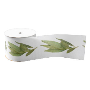 FRESH BAY LEAVES 3" Wide Grosgrain Ribbon