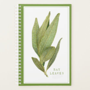 FRESH BAY LEAVES 5.5x8.5 Planner / Green