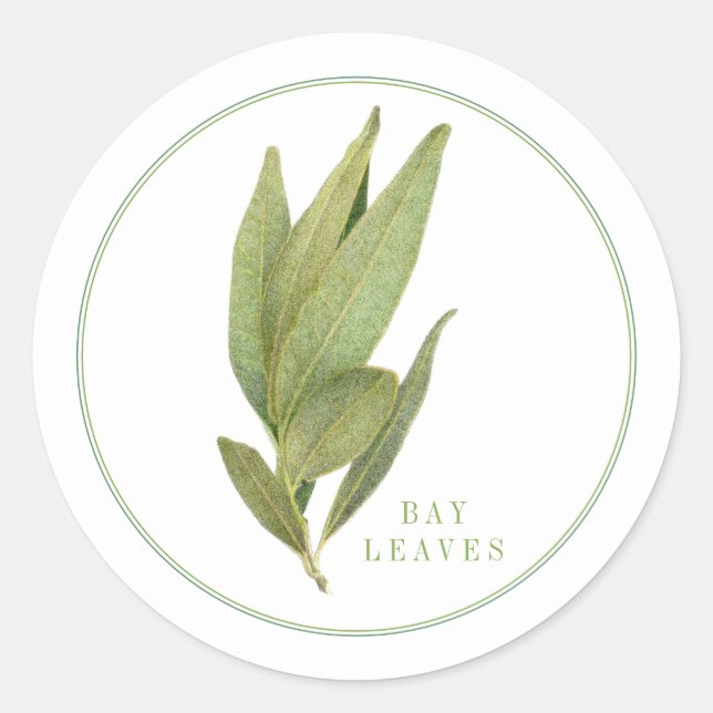 FRESH BAY LEAVES Small Round Stickers (Front)