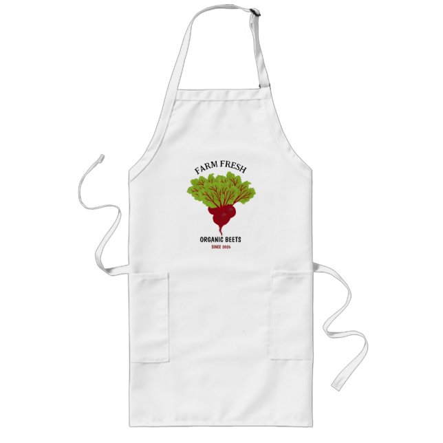 Fresh Beet Collection Long Apron (Front)