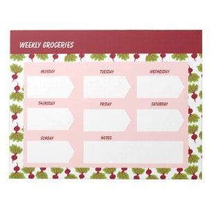 Fresh Beet Collection Notepad