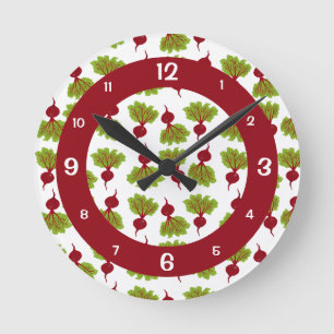 Fresh Beet Collection Round Clock