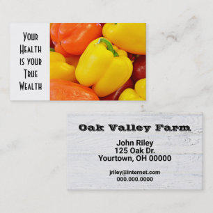 Fresh Bell Pepper Collection Business Card