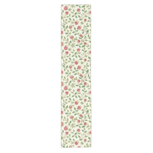 fresh berries and leaves short table runner