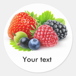 Fresh berries classic round sticker