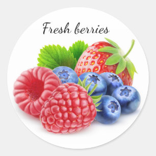 Fresh berries classic round sticker