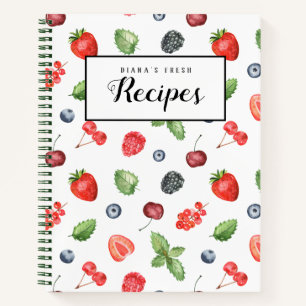 Fresh Berries Customisable Recipe Book