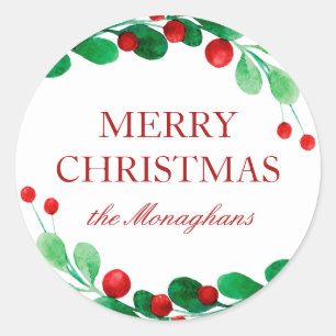 Fresh Berries Personalised Christmas Gift Stickers