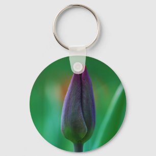 Fresh Blooming Purple Tulip Key Chain