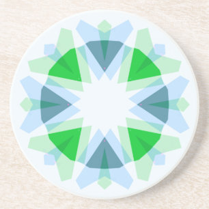 Fresh Blue Pretty Green Star Dopamine Decor Kitsch Coaster