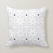 Fresh blue & white Throw Pillow