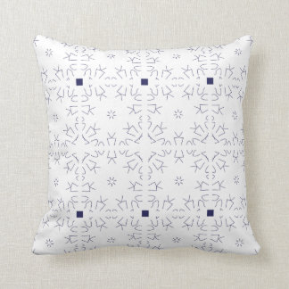 Fresh blue & white Throw Pillow