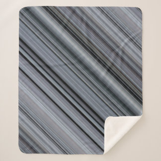 Fresh Blueberries Blue Stripe Sherpa Blanket