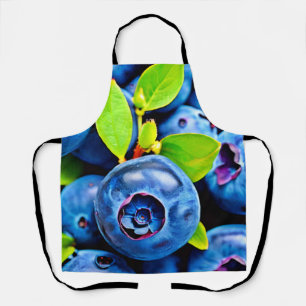 Fresh Blueberries Close-Up Apron