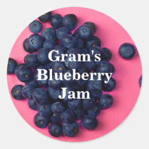 Fresh Blueberries Custom Blueberry Jam Classic Round Sticker