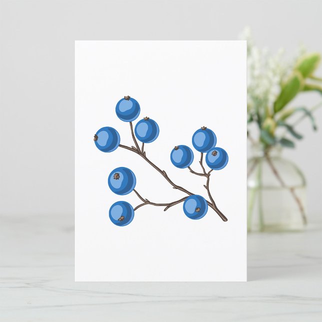Fresh Blueberries On A Branch Invitation (Creator Uploaded)