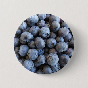 Fresh Blueberries Photograph 6 Cm Round Badge