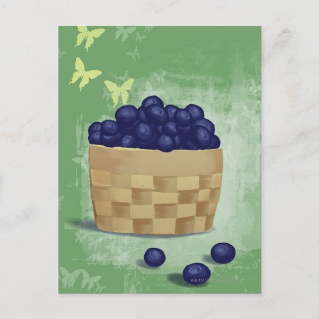 Fresh Blueberries Postcard (Front)
