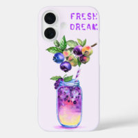 Fresh Blueberry Drink iPhone Case