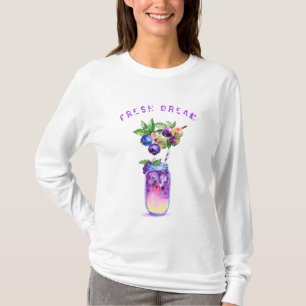 Fresh Blueberry Drink T-Shirt - Custom Text