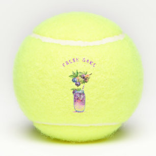 Fresh Blueberry Drink Tennis Balls - Chstom Text