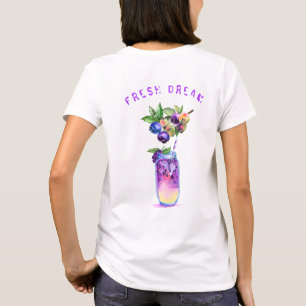 Fresh Blueberry Juice Cool Drink - Summer Cocktail T-Shirt